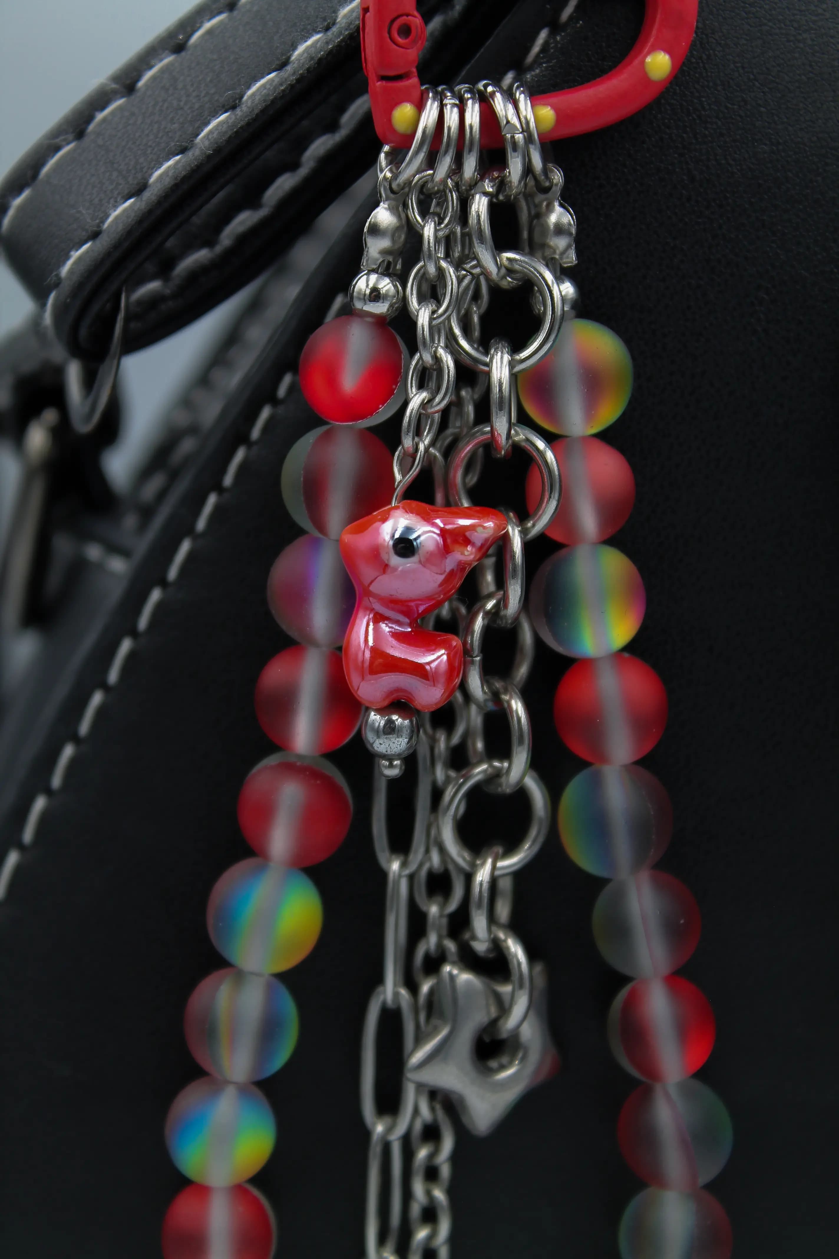 Electric Red Bag Charm 3