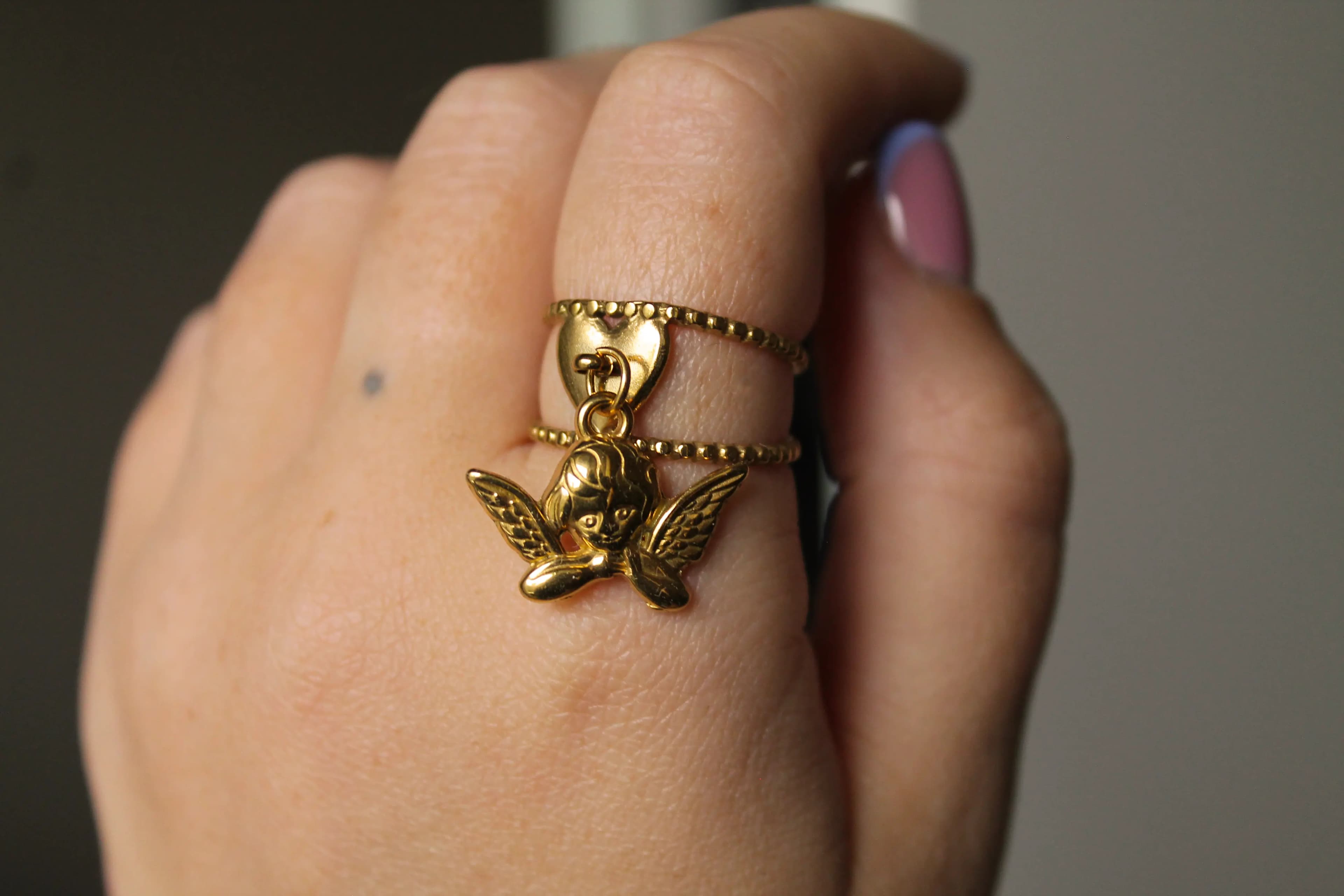 Golden Angel Ring 3