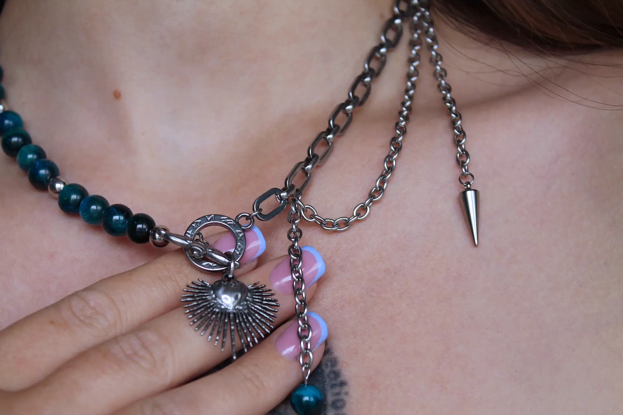 Blue Armour Necklace 3