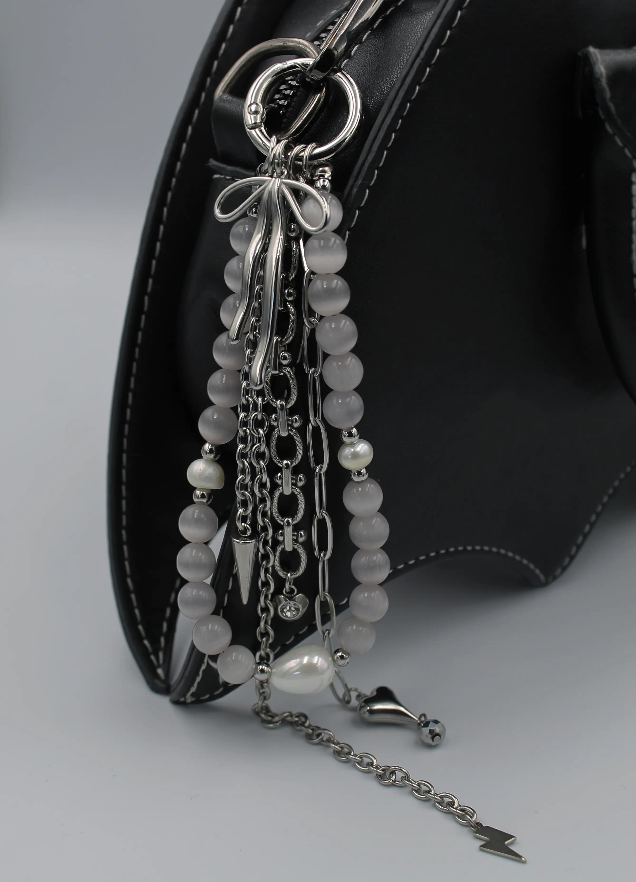 Stormy Pearl Bag Charm — 2