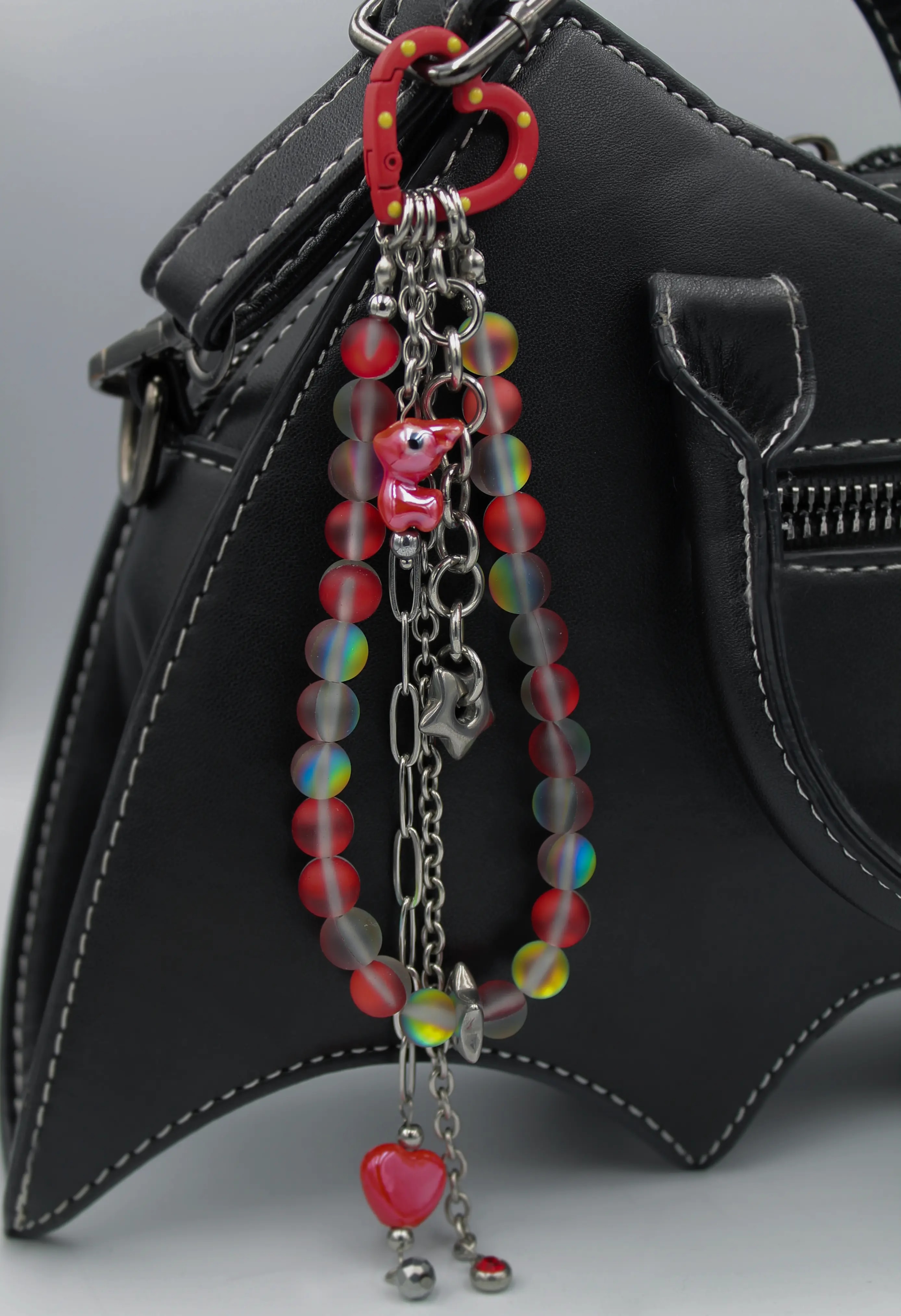 Electric Red Bag Charm — 2