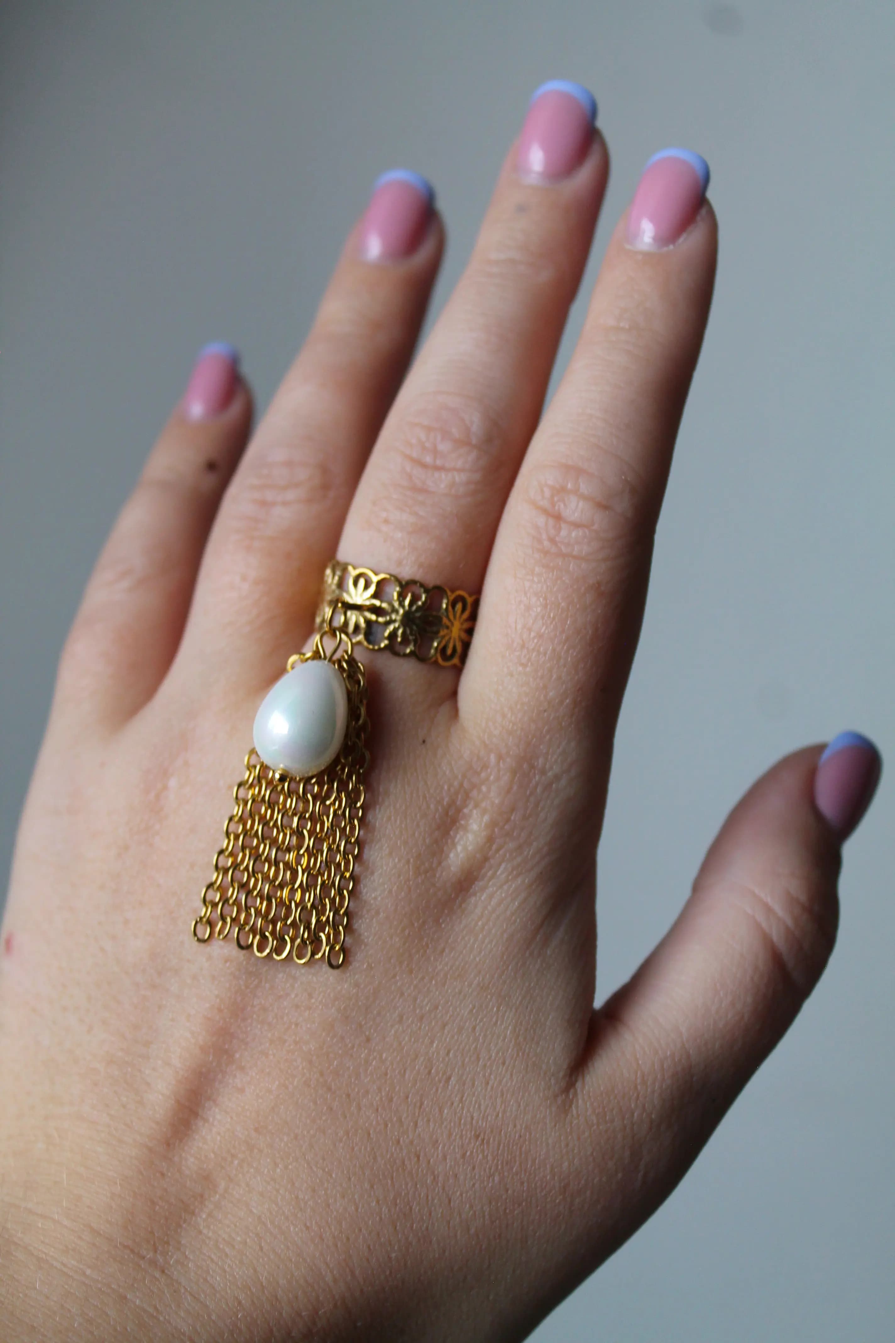 Pearl Drop Ring — 2